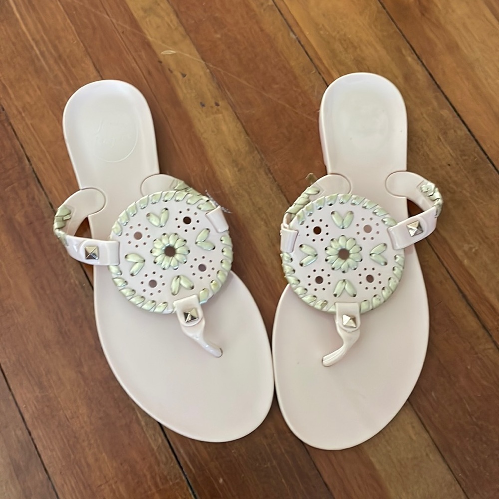 Jack Rogers Girls Classic Georgica Jelly Flat Sandals, Size 2